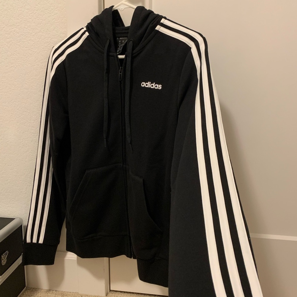 Adidas fleece hoodie (zip up)